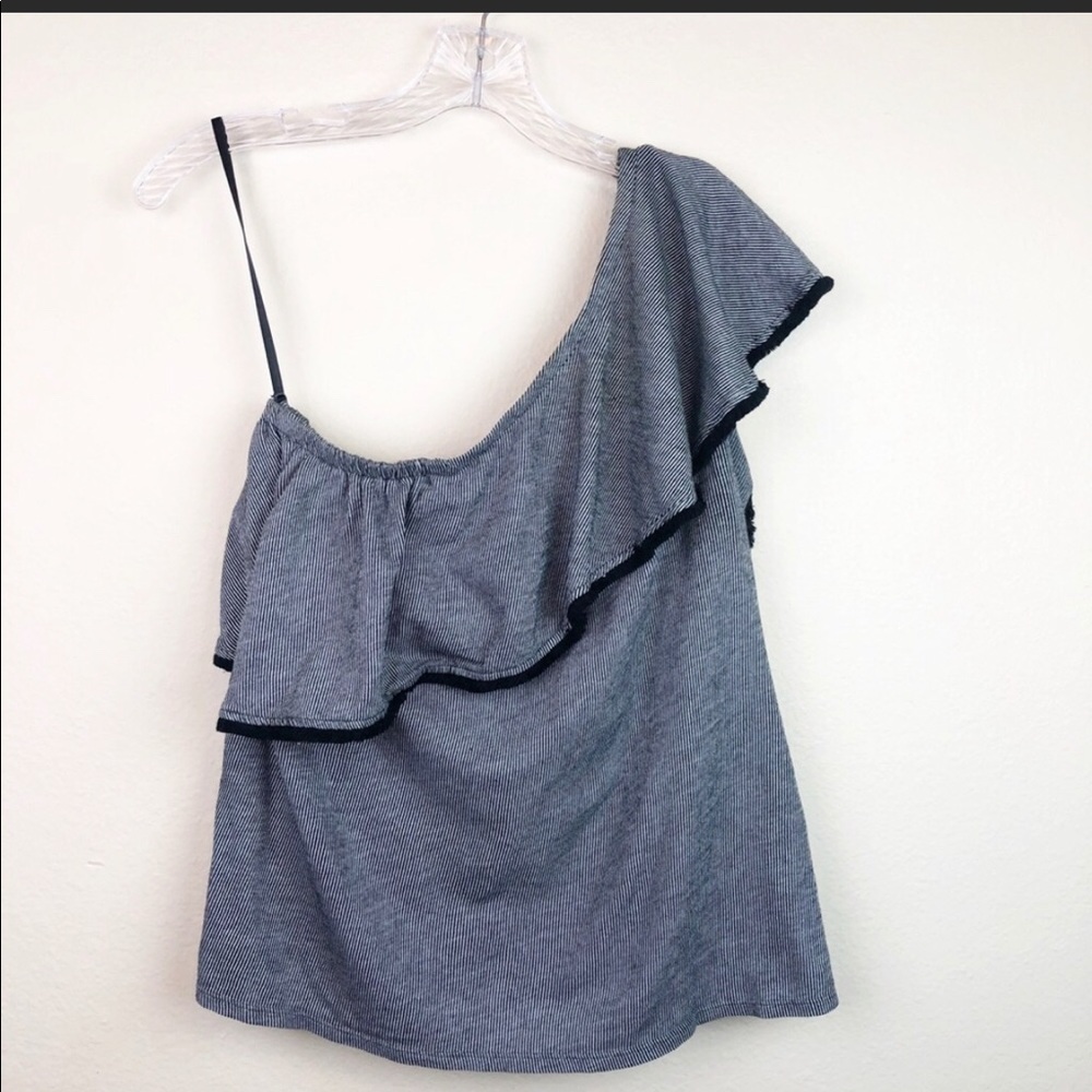 Loft Off One Shoulder Ruffle Top🥳 - Picture 2 of 4